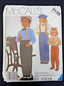 McCall's Sewing Pattern 2130 CHILDRENS SHIRT PANTS Size 3 Vintage 1985 UNCUT - Picture 1 of 3