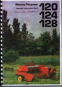 Libro manual de instrucciones del operador empacadora Massey Ferguson 120, 124 y 128 - Imagen 1 de 1