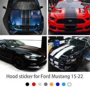 Calcomanía gráfica adhesiva a rayas con capó mate para motor de carreras deportivas para Ford Mustang - Imagen 1 de 42