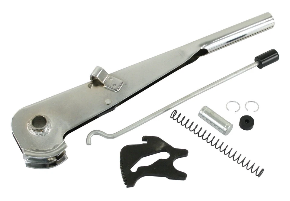EMPI CHROME EMERGENCY BRAKE HANDLE KIT VOLKSWAGEN T1 BUG & SUPER BEETLE 1956-79 - Image 1 of 2