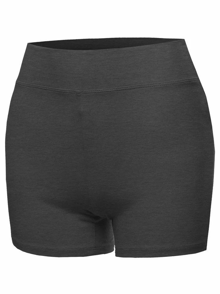Plus Size Basic Solid Premium Cotton High Rise Shorts - Image 1 of 1