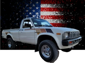 VINTAGE STYLE  RETRO VINYL DECALS/ GAPHICS/ CALCAS/ Fit TOYOTA PICKUP 80/ 84 - Picture 1 of 6