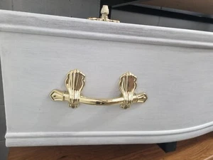 The Beach Hut - Wood Painted Actual Coffin - Picture 1 of 4