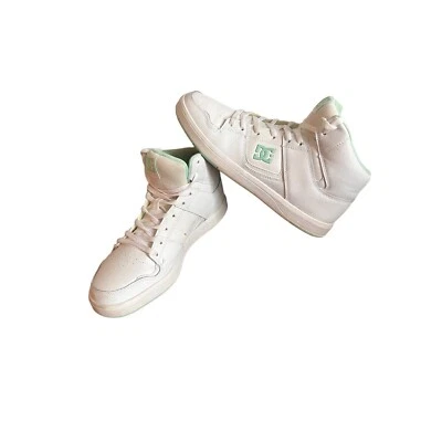 DC Shoes Womens 11 Cure Hi Top Skateboarding Sneakers White Leather Lace Up - Image 1 of 4