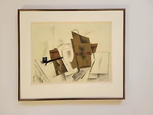 Lithographie von Pablo Picasso " Pfeife, Glas, Flasche Rhum " unten signiert - Bild 1 von 9