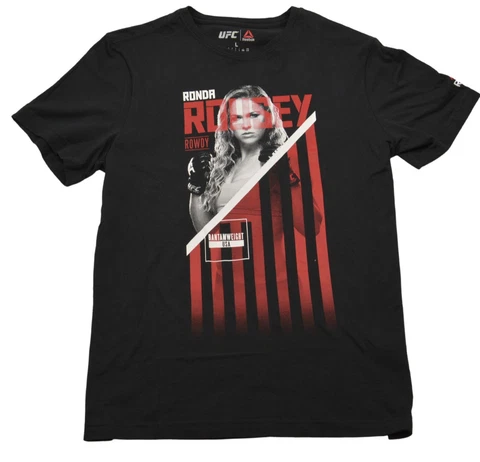 Ronda Rousey Authentic Reebok UFC Fighter Mixed Martial Arts MMA Men's T-Shirt Cover