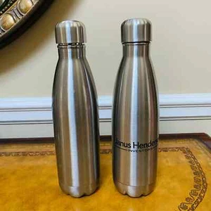 Set of 2 Vacuum Insulated Stainless Steel Swell Style Water Bottles 17 ounces - Picture 1 of 4