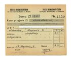 WW2 Jewish Artisan Workers Association receipt Radom Ghetto - Holocaust, Judaica