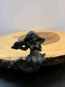 Cast Iron Mermaid Shelf Sitter Figure Nautical Sea Beach Decor - Picture 1 of 4