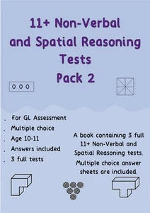 Eleven Plus (11+) Non-Verbal and Spatial Reasoning Test Papers For GL Assessment - Picture 1 of 3