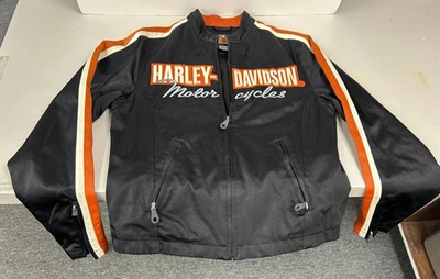 Chaqueta de motociclismo para mujer "Harley Davidson" negra/naranja... pequeña Foto 1 de 4