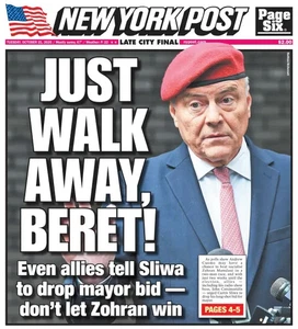 JUST WALK AWAY BERET DONT LET ZOHRAN WIN SLIWA DROP OUT NY POST 10/21 2025 - Picture 1 of 1