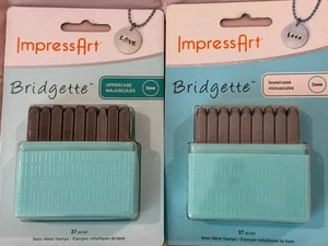 Impressart Bridgette maiuscola e minuscola 3 mm set lettere timbratura gioielli - Foto 1 di 9