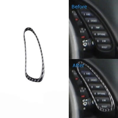 Cubierta de botón del lado derecho de la consola de fibra de carbono para Chevrolet Corvette C5 98-04 Foto 1 de 4