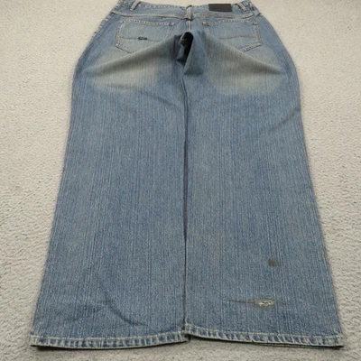 Baggy Jeans Men 36 Skater Y2K Grunge 10" Leg Opening Pipes Embroidered Sean John - Image 1 of 4