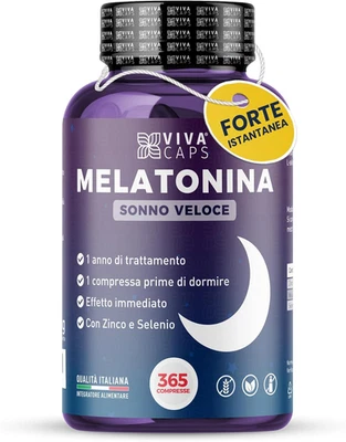 Melatonina per Dormire 1Mg Alto Dosaggio 365 Micro Compresse per 1 Anno, Melaton - Immagine 1 di 4