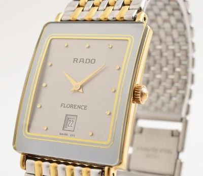 【CASI COMO NUEVO】 Rado Florence 160.3605.2N 24 mm esfera plateada fecha cuarzo Japón #12 Foto 1 de 4