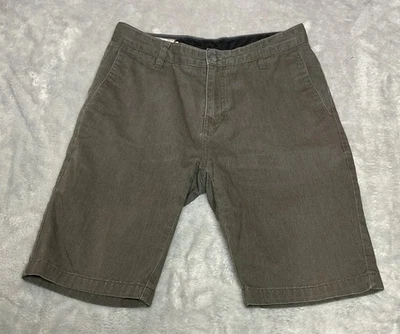 Volcom Shorts Mens 28 Chino Flat Front Gray Casual Skater w Logo Lightweight - Image 1 of 4
