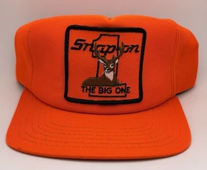Snap-On The Big One Orange Trucker Hat Vintage 80s NOS Deer Hunting New Era - Picture 1 of 7