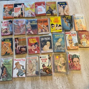 Books LUST MARKET 1960's Evening Reader Pulp Sleaze Paperback LOT OF 26 MCM RARE - Bild 1 von 22