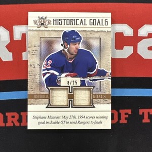 2022 Leaf Lumber Historical Goals Relic Stephane Matteau Rangers 8/25