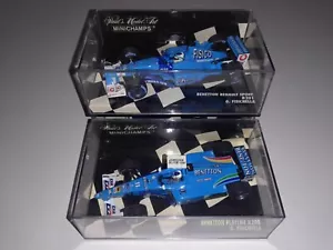 LOT MINICHAMPS 1/43 BENETTON B200 FISICHELLA 2000 BENETTON B201 FISICHELLA 2001 - Foto 1 di 1