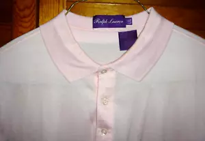 Ralph Lauren men's PURPLE LABEL short sleeve, PINK, polo, size Large. NEW - Picture 1 of 2