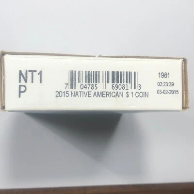 2015 P  Native American $1 Uncirculated Roll in Sealed  U.S. Mint Packaging - Image 1 of 3