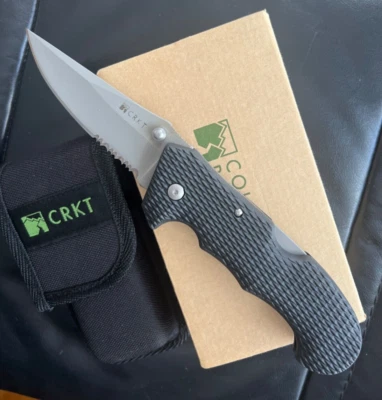 NOS 2002 CRKT Cascade Hammond Model 6914 Serrated Blade - Box Papers Mint Taiwan - Image 1 of 3