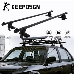 for 3 Series E30 318i Car Top Roof Rack Cross Bars Cargo Carrier Luggage w/ Lock - Picture 1 of 8