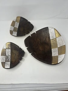 Jaru Centerpiece Set Of Nesting Ashtrays Vintage Original California Pottery MCM - Picture 1 of 17