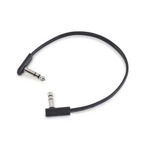 Cable Rockboard Flat Patch TRS, 30 cm / 11,81", negro, perfil bajo, para interruptor y - Imagen 1 de 5