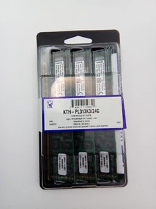 24GB KINGSTON KTH-PL313K3/24G (3x8GB) DDR3 Server RAM Speicher - Kostenloser Versand - Bild 1 von 2