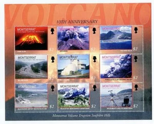 👉 Erupción volcánica 2005 Montserrat m/s SC#1129 MNH MONTAÑA HELICÓPTERO AVIACIÓN - Imagen 1 de 1