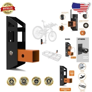 Receptor de montaje en pared con enganche plegable - Soporta 350 libras para bicicletas y carga - Imagen 1 de 10