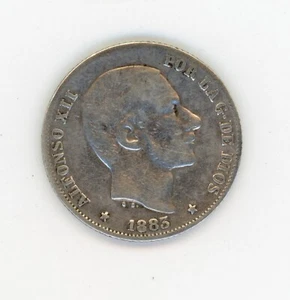 Moneda de plata España Filipinas 20 centavos 1883 VF KM 149 España Filipinas - Imagen 1 de 2