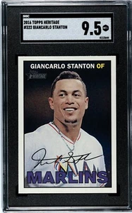 2016 Topps Heritage #322 Giancarlo Stanton SGC 9.5 Mint+ - Picture 1 of 2
