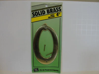 "Número de casa de latón macizo HY-KO 4"" "0", BR-40/0" Foto 1 de 2