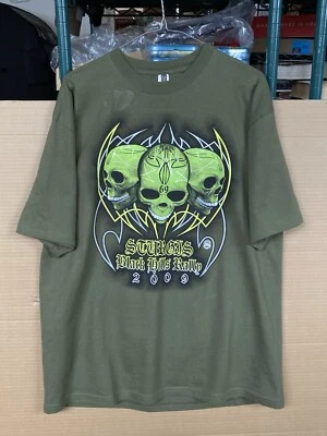 Camisa Calavera Sturgis Black Hills Rally 2009 Producto con Licencia Oficial Talla L Nueva con Etiquetas Foto 1 de 4