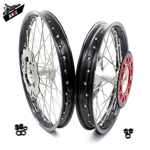 KKE 21/19inch Cast Silver Wheels Fit HONDA CRF250R 2014/ CRF450R 2013-2014 Discs - Picture 1 of 15