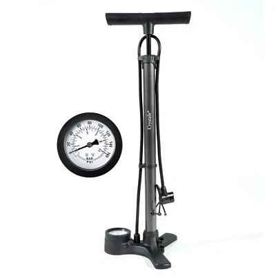 Cycling Mountain Bike Foot Floor Pump Gauge & 160 PSI Fits Presta Schrader - image 1 of 4