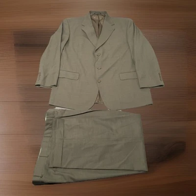 Костюм мужской Stafford 44R серый шерстяной 37x29 плиссированные брюки 2 пуговицы 2 предмета деловой - Изображение 1 из 4