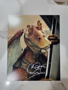 NUEVO FIRMADO Ahmed Best Jar Jar Binks Sfar Wars/ Certificado de Autenticidad LEER DESCRIPCIÓN - Imagen 1 de 1