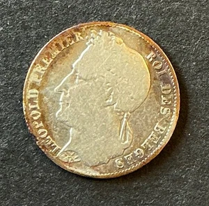 Belgique - Léopold Ier -  Rare monnaie de 1/2  Franc 1844 - Imagen 1 de 2
