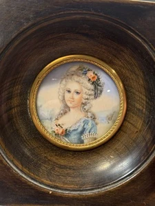 Miniatur & Portrait & Frau & alt & signiert - Bild 1 von 6