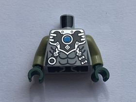 LEGO Light Bluish Gray Chima Torso Chi 973pb1633c02 Minifig loc063 Set 70132