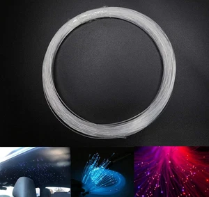 PMMA Plastic End Glow Fiber Optic Cable 1Mm(0.04In) 50M(164Ft)/Roll for Star Sky - Afbeelding 1 van 7