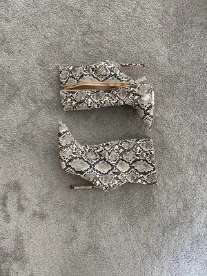 Steve Madden Snakeskin Patterned Ankle Boots - Image 1 of 4