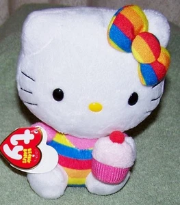 Ty Beanie Babys Hello Kitty 6,5 Zoll Neu mit Etikett - Bild 1 von 1