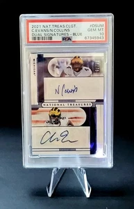 2021 National Treasures /75 Chris Evans/Nico Collins Rookie Auto Michigan POP 2 - Picture 1 of 2